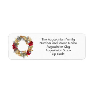 Christmas Wreath Custom Return Address