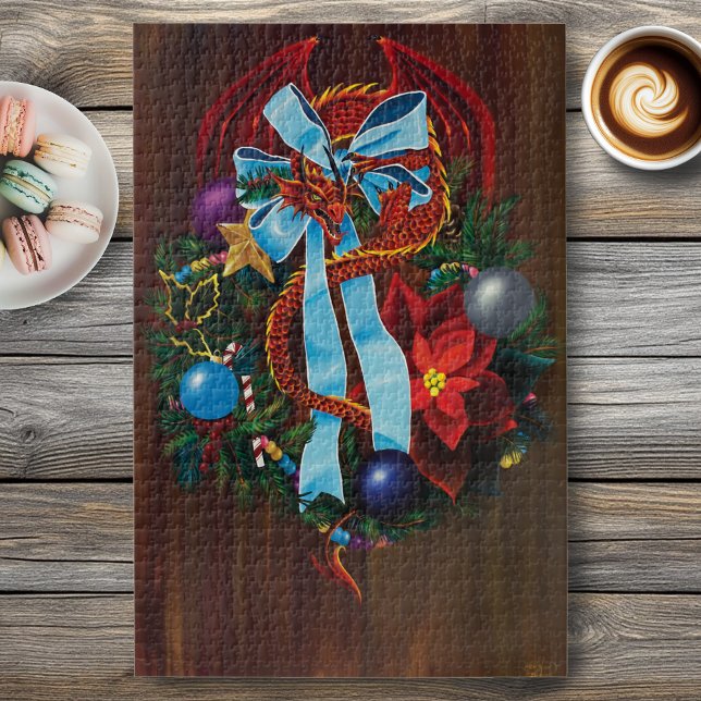 Christmas Wreath Dragon Jigsaw Puzzle (Creator Uploaded)