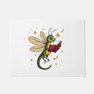 Christmas Wreath Dragonfly Doormat