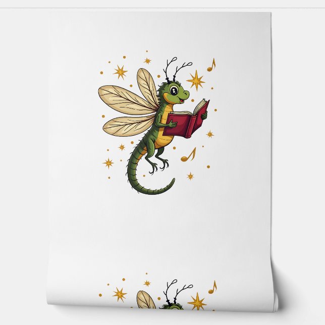 Christmas Wreath Dragonfly Wallpaper (Unrolling)