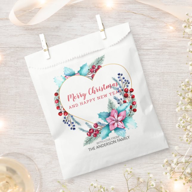 Christmas Wreath  Favour Bag (Clipped)