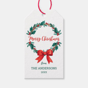 Christmas Wreath Gift Tags