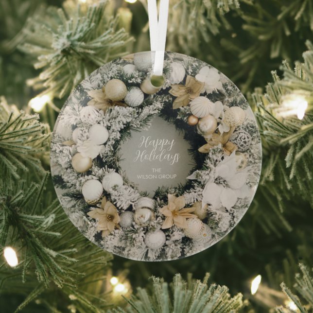 Christmas Wreath Glass Ornament (Insitu)