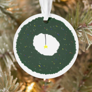 Christmas Wreath Hanging Star Festive Decor Ornament