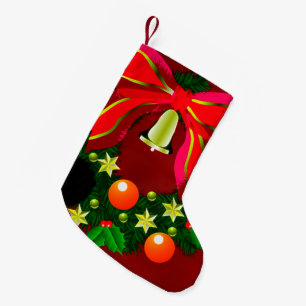 Christmas Wreath HOLIDAY DECOR Small Christmas Stocking