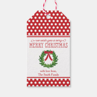Christmas Wreath Holiday Gift Tag