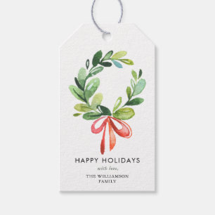 Christmas Wreath Holiday Gift Tags
