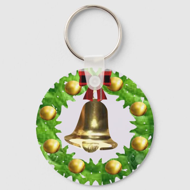 Christmas wreath  keychain (Front)
