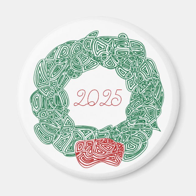 Christmas Wreath Magnet (Front)