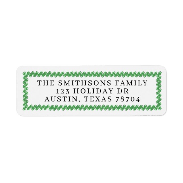 Christmas Wreath Mailing Labels (Devant)