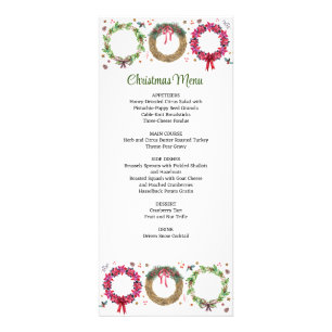 Christmas Wreath Making Holiday Party Menu