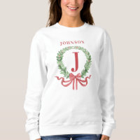 Christmas Wreath Monogram With Name