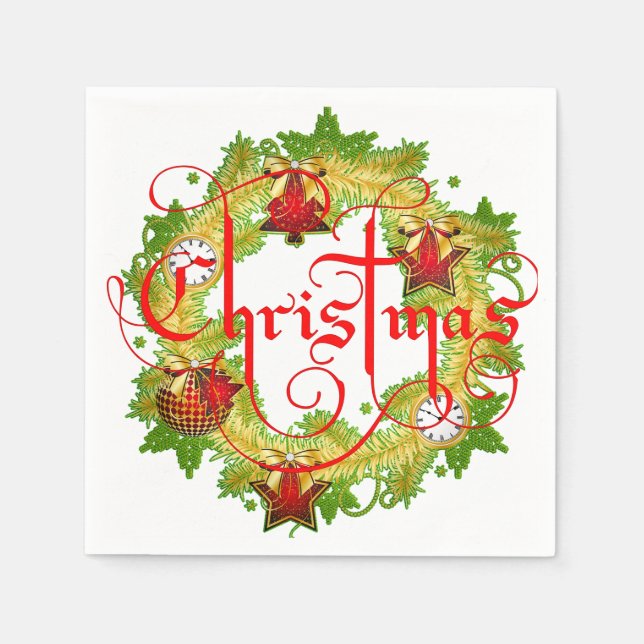 christmas-wreath Napkins (Front)
