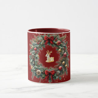  Christmas Wreath Personalized Mug 