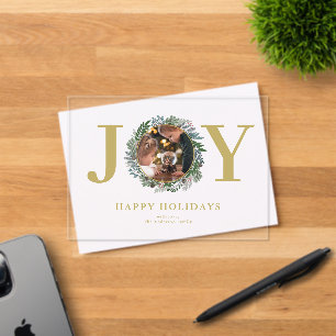 Christmas Wreath Photo Acrylic Invitations