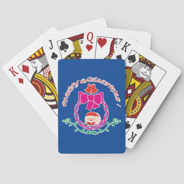 Christmas wreath playing cards (Back)