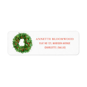 Christmas Wreath Red Green Modern