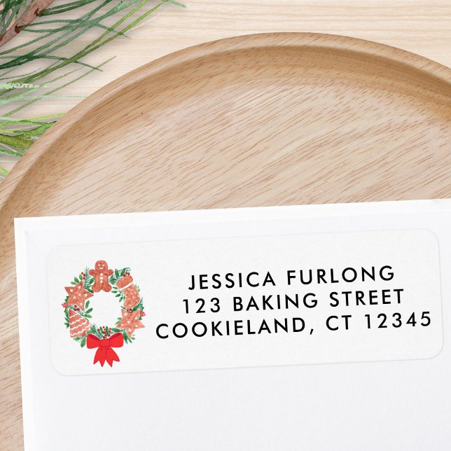 Christmas Wreath Return Address  (Creator Uploaded)