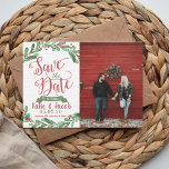 Christmas Wreath Save The Date<br><div class="desc">Christmas Photo Save The Date Card</div>