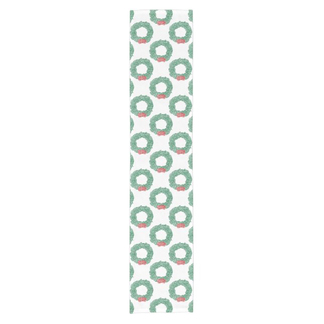Christmas Wreath Short Table Runner (Front)