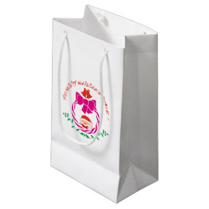 Christmas wreath small gift bag