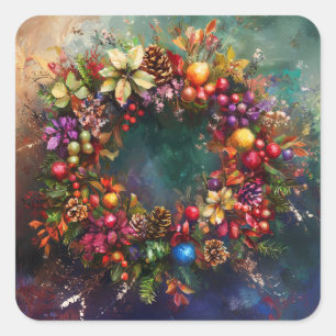 Christmas Wreath Stickers