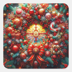 Christmas Wreath Stickers