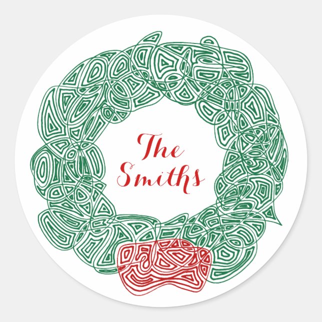 Christmas Wreath Stickers (Front)