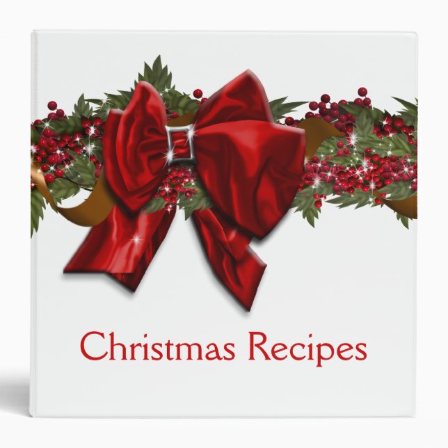 Christmas wreath traditional December July Binder (Front)