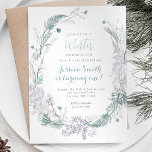 Christmas Wreath Winter Onederland 1st birthday Invitation<br><div class="desc">Christmas Wreath Winter Onederland 1st birthday</div>