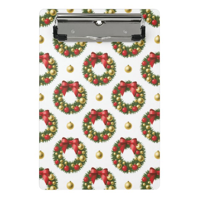 Christmas Wreaths Mini Clipboard (Front)