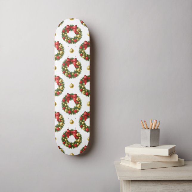 Christmas Wreaths Skateboard (Wall Art)