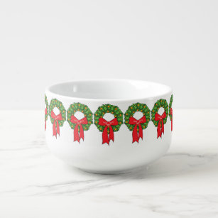 ****CHRISTMAS WREATHS**** SOUP AND MORE BOWL