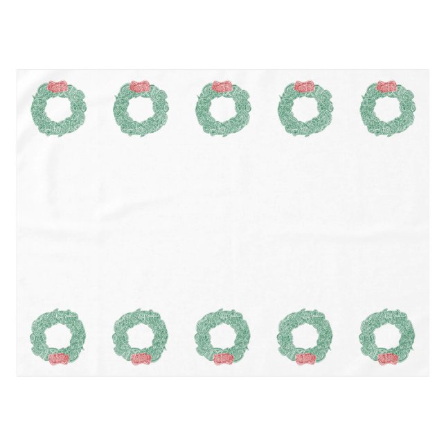 Christmas Wreaths Tablecloth (Front (Horizontal))