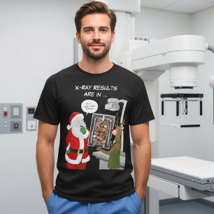 Christmas X-Ray Technician Funny Santa & Reindeer  T-Shirt