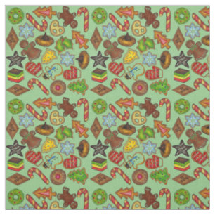 Christmas Xmas Cookies Holiday Baking Treats Fabric