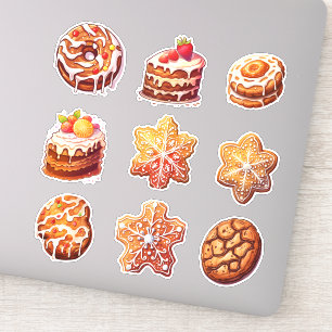 Christmas Xmas Gingerbread Cookies Set of 9