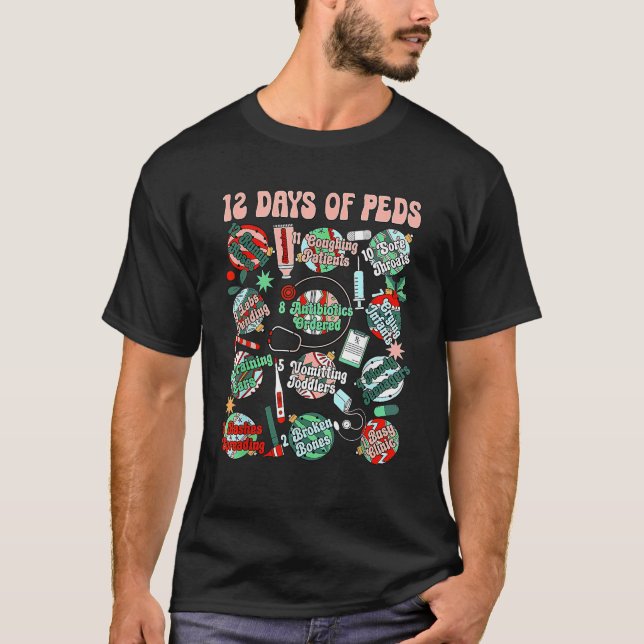 Christmas Xmas Orthopedic Nurse Ortho Squad 12 Day T-Shirt (Front)