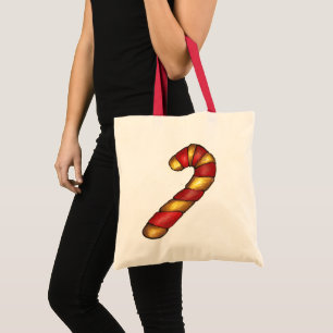 Christmas Xmas Peppermint Candy Cane Cookie Tote Bag