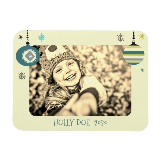 Christmas Xmas Personalized Custom Photo Message Magnet (Horizontal)
