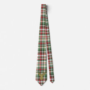 Christmas XMAS Plaid Tartan Mens Dress Tie