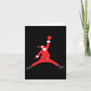 Christmas Xmas Santa Basketball Holiday Gift Idea Card