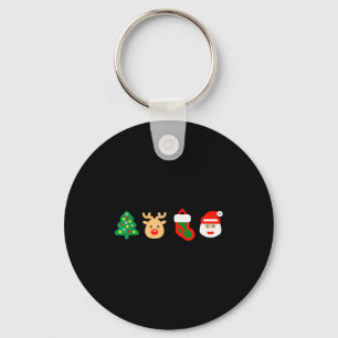 Christmas Xmas Santa, Tree, Stocking, Reindeer Des Keychain
