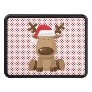 Christmas XMAS Trailer Hitch Cover Reindeer Polka