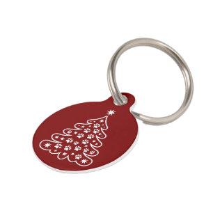 Christmas Xmas Tree Winter Merry Bright Holiday  Pet Tag