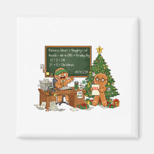 Christmas Xmas Vibes Accountant Accounting Gingerb Magnet