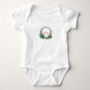 Christmas-y Babes Holly Wreath Baby Body Bodysuit