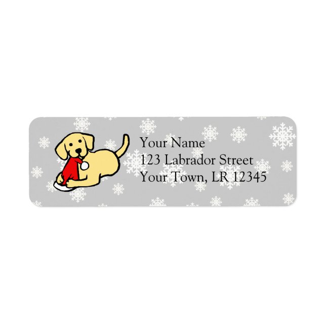 Christmas Yellow Labradors Cartoon (Front)