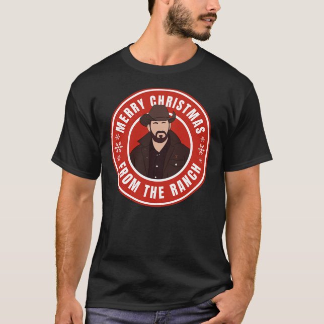 Christmas Yellowstone Ranch And Rip.  Essential  T-Shirt (Front)