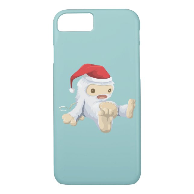 Christmas Yeti Toy Wearing a Santa Hat Case-Mate iPhone Case (Back)